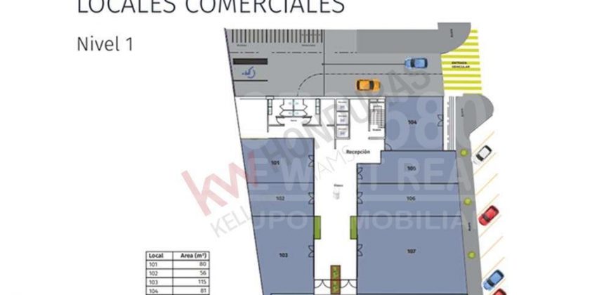 TERRAVISTA PLAZA- Local Comercial en Barrio Rio de Piedras, San Pedro Sula/ Nivel 1